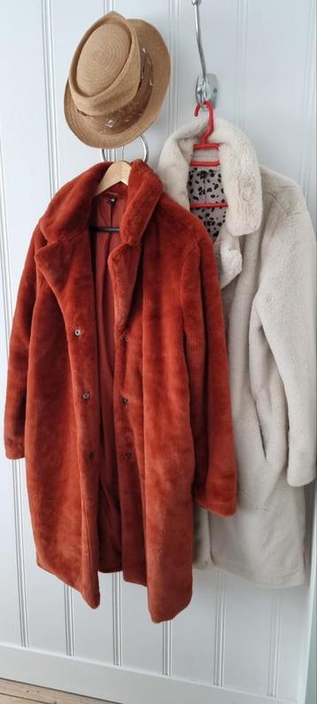 KOOPJE ! 15,- per jas maat L Fake Fur HEMA herfst offwhite  beschikbaar voor biedingen