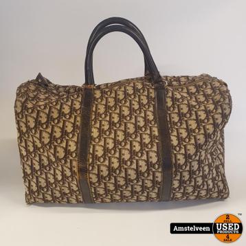 Christian Dior Boston Vintage | Bruin canvas monogram 50's beschikbaar voor biedingen