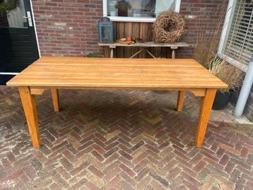Antieke teakhout tafel, eetkamertafel, eettafel  beschikbaar voor biedingen