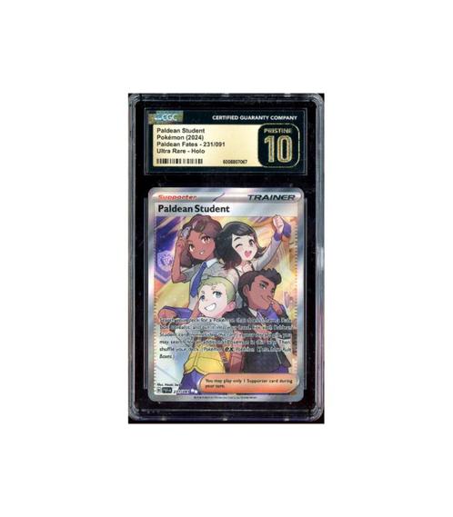 Pokemon Paldean Students Paldean Fates #231 CGC Pristine 10, Hobby en Vrije tijd, Verzamelkaartspellen | Pokémon, Zo goed als nieuw