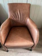 2 gebruikte leren fauteuils - GRATIS OPHALEN, Huis en Inrichting, Fauteuils, Ophalen of Verzenden, Zo goed als nieuw, 75 tot 100 cm