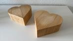 2 houten doosjes in hartvorm, Hobby en Vrije tijd, Knutselen, Ophalen of Verzenden, Zo goed als nieuw, Materiaal