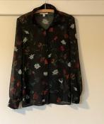 Esprit voile blouse maat s zwart met bloemen, Zwart, Ophalen of Verzenden, Zo goed als nieuw, Maat 36 (S)