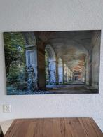 Aluminum Dibond WERK AAN DE MUUR 70X105, Ophalen of Verzenden, Zo goed als nieuw, 100 tot 125 cm, Foto of Poster