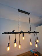 Industriële Plafondlamp - 7 Lampen, 116cm, Ophalen of Verzenden, Zo goed als nieuw, Metaal