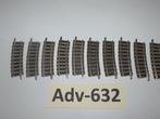 Adv-632 N Spoor Gebogen Rails 9122 Fleischmann 15 graden, Gebruikt, Gelijkstroom, Fleischmann, Rails
