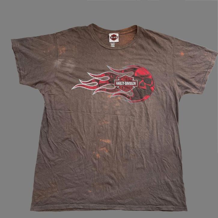 Vintage tee Harley Davidson HD-004, Kleding | Heren, T-shirts, Gedragen, Maat 56/58 (XL), Bruin, Verzenden