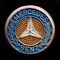 Mercedes-Benz speld l.blauw-goudkleur 14 mm., Ophalen of Verzenden, Nieuw, Transport, Speldje of Pin