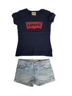 Super gaaf donker blauw LEVI'S shirt maat 10/140., Kinderen en Baby's, Kinderkleding | Maat 140, Zo goed als nieuw, Shirt of Longsleeve