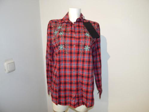 The Kooples geruite blouse mooi kralen werk voorkant Nieuw, Kleding | Dames, Blouses en Tunieken, Nieuw, Maat 36 (S), Rood, Verzenden