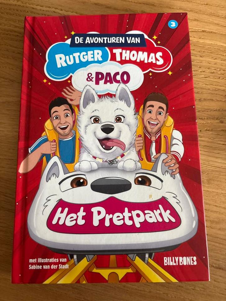 Rutger, Thomas & Paco - Het Pretpark, Boeken, Kinderboeken | Jeugd | onder 10 jaar, Zo goed als nieuw, Fictie algemeen, Ophalen of Verzenden