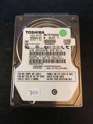 Toshiba MK7575GSX - 750GB 2,5" [HDD-1030] 15-9 beschikbaar voor biedingen