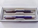 parker fijnschrijver / rollerball 2 stuks blauw in doosje, Verzamelen, Pennenverzamelingen, Parker, Nieuw, Met doosje, Ophalen of Verzenden