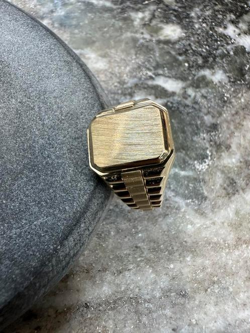 Prachtige 14k gouden Rolex-zegelring, Sieraden, Tassen en Uiterlijk, Ringen, Nieuw, Dame of Heer, Ophalen of Verzenden