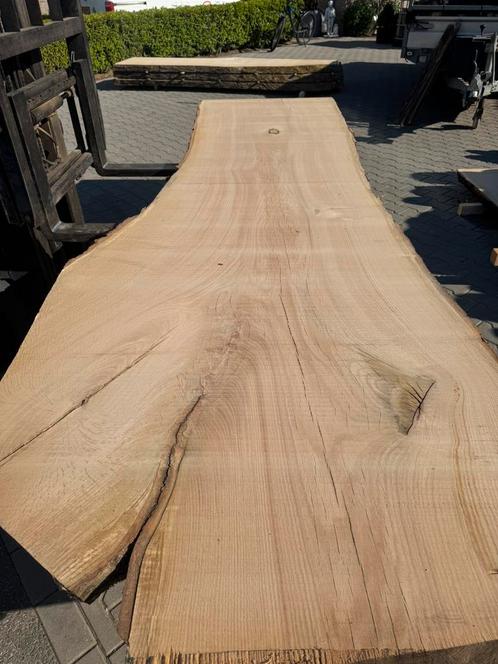 Zeer mooie grote eiken boomstambladen, Tuin en Terras, Palen, Balken en Planken, Zo goed als nieuw, Planken, 250 cm of meer, Hardhout