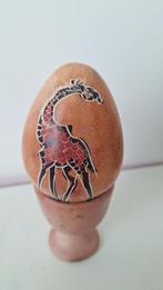 Handbeschilderd Ei met Afrikaanse Motieven, Antiek en Kunst, Ophalen of Verzenden
