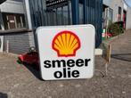 SHELL Smeer Olie oude garage lichtbak, Ophalen, Gebruikt, ., Lichtbak of (neon) lamp