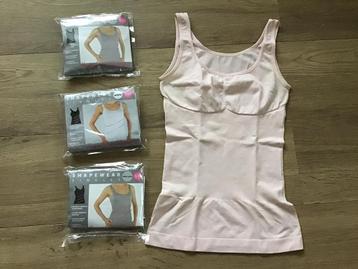 NIEUW!4xShapewear Singlet in Roze,Grijs&Wit.Fitness? Sámen: beschikbaar voor biedingen