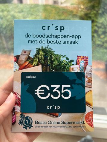 kortingsbon Crisp t.w.v. €35 – nieuw, te besteden via de app beschikbaar voor biedingen