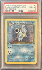 3/82 dark blastoise 1st psa 8, Ophalen of Verzenden, Zo goed als nieuw, Losse kaart