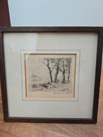 Ets Hendrik de Laat - Gesigneerd, Antiek en Kunst, Ophalen of Verzenden