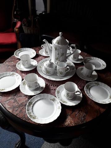 Antiek Bavaria Eschenbach Koffieservies Grüne Rank Topstaat! beschikbaar voor biedingen
