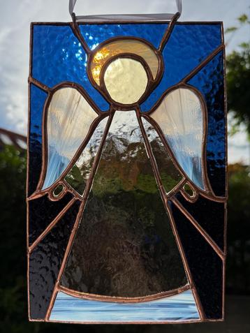 Glas-in-lood Engel - Kerstdecoratie beschikbaar voor biedingen
