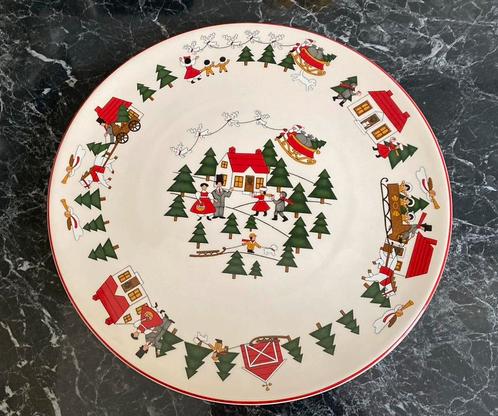 Masons Christmas Village MASON‘S🔹TAARTPLATEAU serveerschaal, Huis en Inrichting, Keuken | Servies, Zo goed als nieuw, Schaal of Schalen