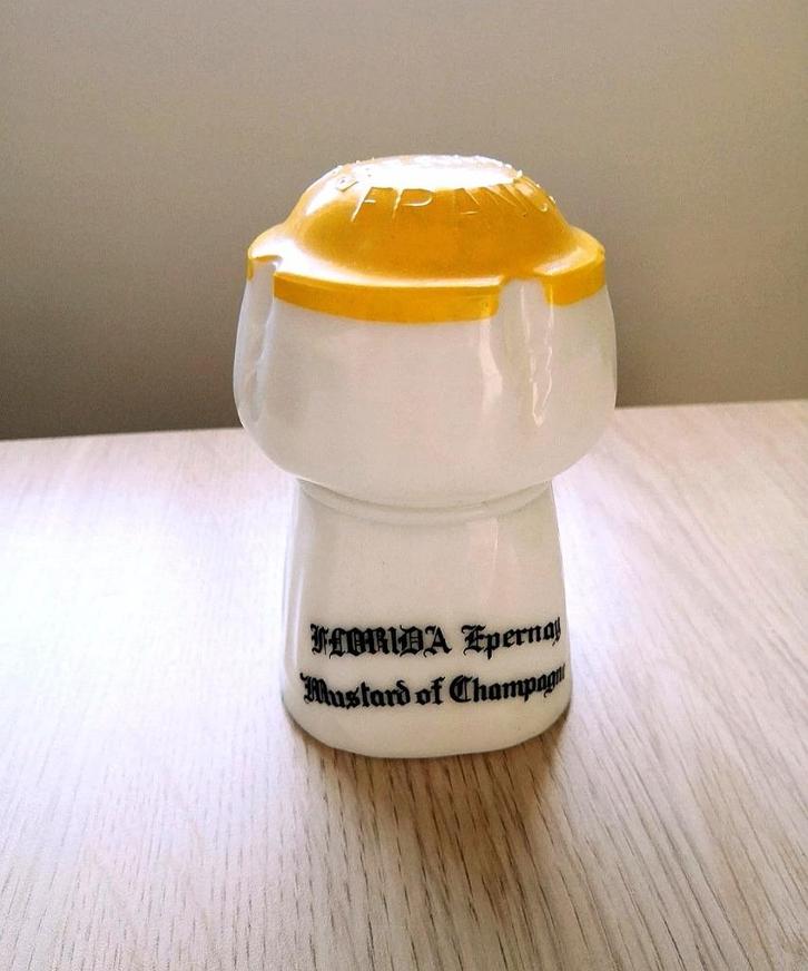 Florida Mosterdpot Epernay Champagne  Frankrijk Jaren 1980, Verzamelen, Wijnen, Zo goed als nieuw, Champagne, Frankrijk, Ophalen of Verzenden