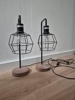 2 stuks tafellampen zwart metaal, Ophalen, Zo goed als nieuw, Metaal, Minder dan 50 cm