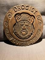 Reclamebord drogist drogisterij adviseur gaper vintage, Ophalen of Verzenden, Reclamebord