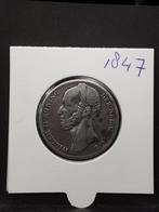 1 gulden 1847 Koning Willem II, Postzegels en Munten, Munten | Nederland, 1 gulden, Zilver, Ophalen of Verzenden, Losse munt