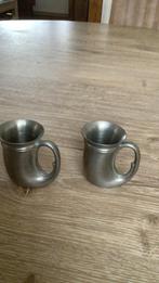 2 antieke tinnen trompet bekers, Antiek en Kunst, Ophalen of Verzenden