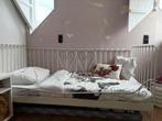 Leuk wit stalen meiden bed! 200 x 90 cm. Excl. matras., Ophalen, 85 tot 100 cm, Gebruikt, Matras