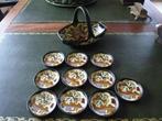 Arnhems plateel petit four/  bonbonniere/ pindastel 11 delig, Ophalen of Verzenden