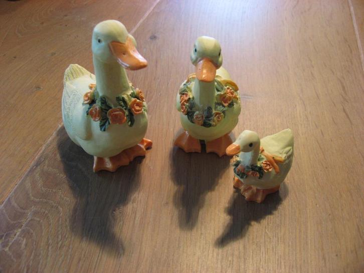 Drie vintage gans beeldjes van Torslow Denmark, Verzamelen, Beelden en Beeldjes, Nieuw, Dier, Verzenden