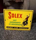 Emaille bord, bordje Solex 12 x 9 cm., Reclamebord, Gebruikt, ., Ophalen of Verzenden