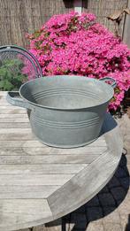 Prachtige brocante zinken teil, Ophalen, Gebruikt, Minder dan 30 cm, Minder dan 60 cm