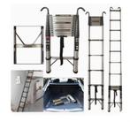 Telescopische 5 meter ladder RVS EN-131 Nieuw, Nieuw, Ophalen of Verzenden, Ladder, Opvouwbaar of Inschuifbaar