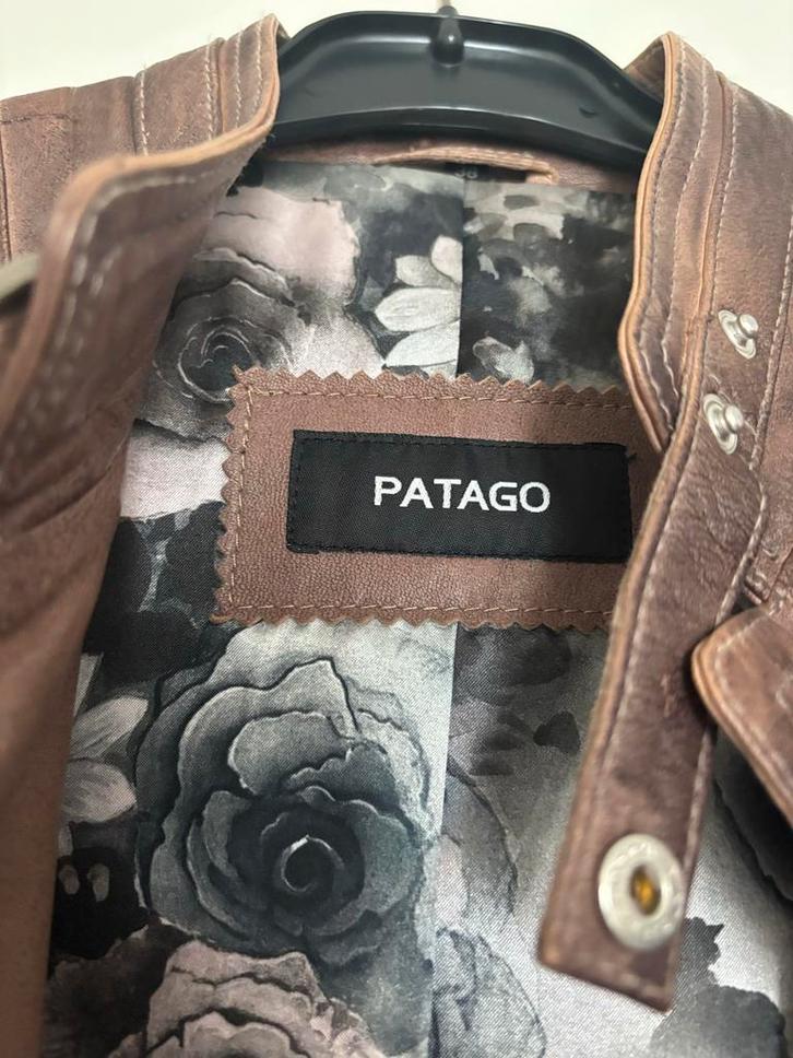 Patago Lederen Jack - Stijlvol & Tijdloos 36-38, Kleding | Dames, Jassen | Zomer, Zo goed als nieuw, Maat 38/40 (M), Bruin, Ophalen of Verzenden