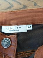 Jeans rechte pijp maat 44 32/34 l. Enjou 44 roestbruyn, Lang, Maat 42/44 (L), Ophalen of Verzenden, Bruin