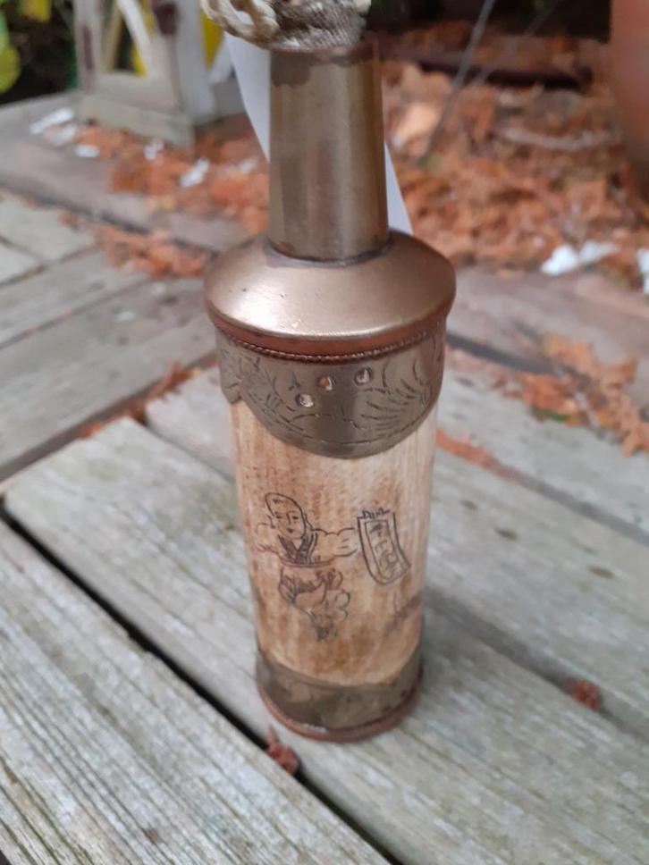 Antieke Sino-Tibetaanse Strooibus Been & Koper, Antiek en Kunst, Antiek | Overige Antiek, Ophalen of Verzenden