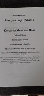 Boek Joodse vernieteging Korczyna POLEN, Ophalen, Tweede Wereldoorlog, Nieuw, Overige onderwerpen