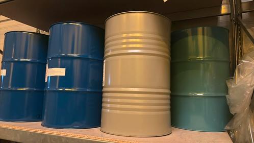 Drum / vat 200 liter, metaal, vuurkorf / vuurton / BBQ, Tuin en Terras, Vuurkorven, Zo goed als nieuw, Ophalen