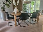 Prachtige mangohouten eettafel 220x110 cm, Huis en Inrichting, Tafels | Eettafels, Ophalen, Gebruikt, 200 cm of meer, Vijf personen of meer