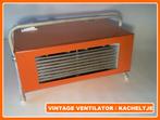 retro vintage oranje kachel ventilator, Witgoed en Apparatuur, Ventilatoren, Ophalen of Verzenden, Tafelventilator