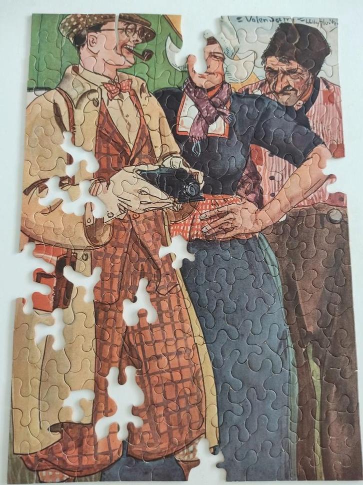 Houten legpuzzel - Volendam door Willy Sluiter (1873-1949), Antiek en Kunst, Antiek | Speelgoed, Ophalen of Verzenden