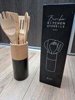 Senza bamboe  keukengerei in houder- zwart, Huis en Inrichting, Keuken | Keukenbenodigdheden, Ophalen of Verzenden, Nieuw