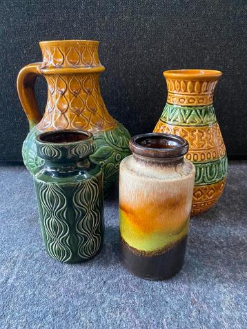 4x vintage West Germany vaas beschikbaar voor biedingen
