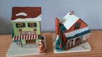Vintage kersthangers van tin huisje, Ophalen of Verzenden, Poppenhuis